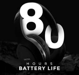Voltma PowerBeats Koptelefoon - Headset met microfoon en IPX5 waterdicht - 80 uur Speeltijd - Headphone Bluetooth 5.2 - 27dB Active Noise Cancelling ANC - Hoofdtelefoon Draadloos - Multipoint Pairing - On-ear - Comfortabele Wireless Earphones — thumbnail 4