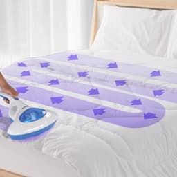 CLEANmaxx huisstofmijt handstofzuiger met UV-C licht - blauw/wit — thumbnail 2