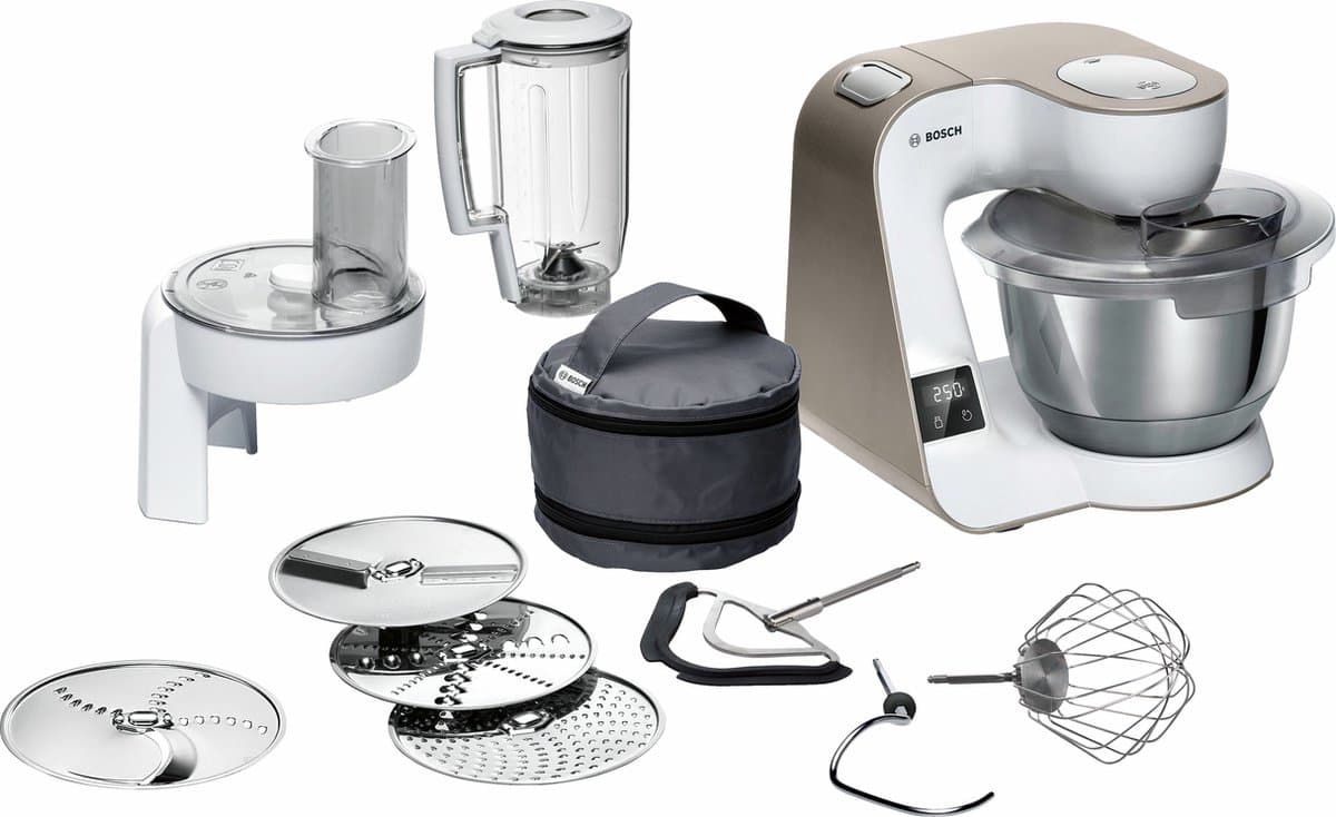 Bosch MUM5 - MUM5XW20 - Keukenmachine - 1000W - 3,9L - Met Weegschaal en Timer - Champagne — afbeelding 1