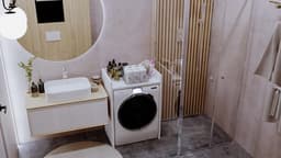 Wasmachine - Wasmachine - Kast - Was - Machine - Badkamer — thumbnail 5