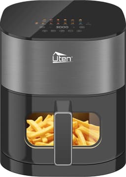 Uten Airfryer XXL 200E - Dual Blaze Technologie - Hetelucht friteuse - 5.5 liter - 14 programma's - 40ºC tot 200ºC - PFAS vrij - 2000W - Grijs — thumbnail 1