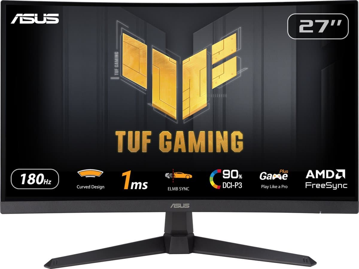 ASUS TUF Gaming VG27VQ3B computer monitor 68,6 cm (27") 1920 x 1080 Pixels Full HD LCD Zwart — afbeelding 1