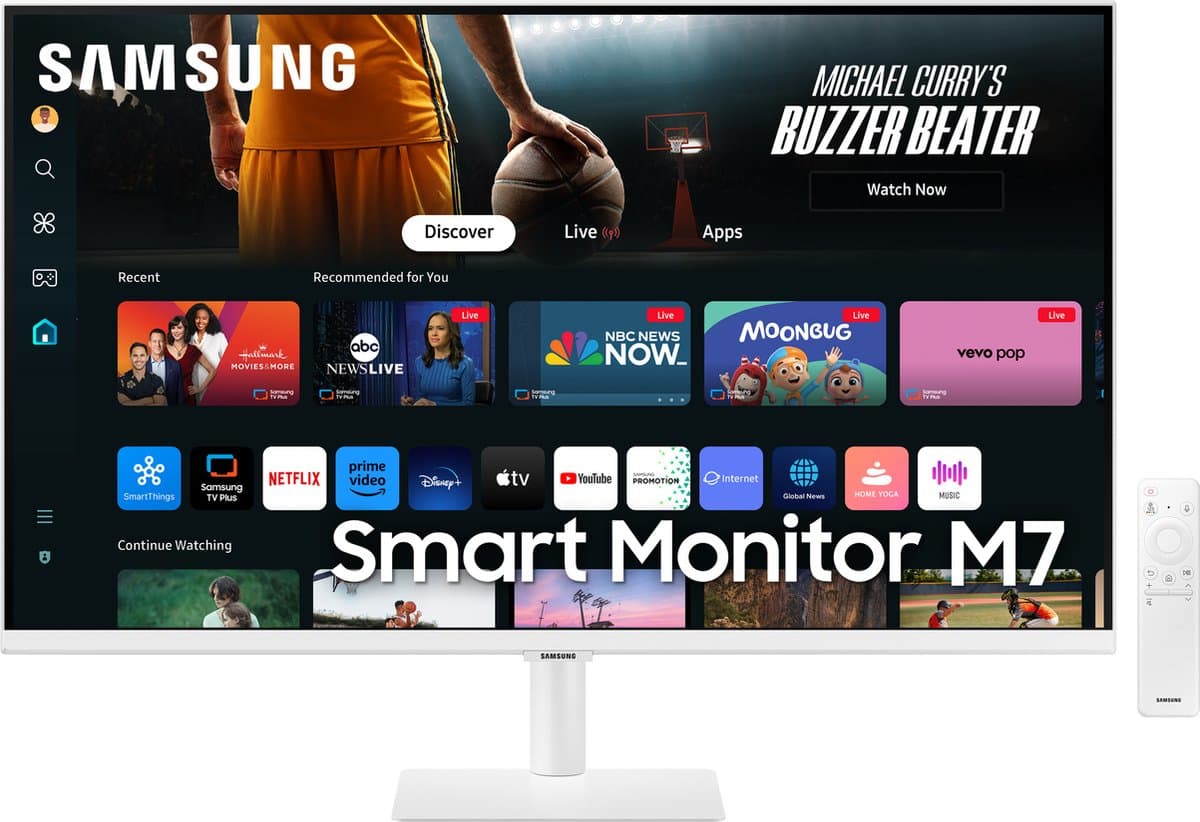 Samsung M70D computerscherm 81,3 cm (32") 3840 x 2160 pixels 4K Ultra HD LED wit — afbeelding 1