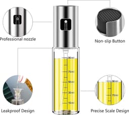 Olijfolie Sprayer deluxe - Olijfolie Fles Verstuiver voor Keuken - 8-delige set - olijfolie diffuser - keuken spray - inclusief trechter - BBQ Accesoires - Airfryer - Cooking Spray - Oliespray - Oliefles - Bakspray - geleverd met schoonmaakborstel — thumbnail 8