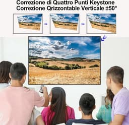 5G + WiFi Full HD 1080P Mini Projector 8000L voor Thuisbioscoop met TV Stick/Telefoon/PS5 — thumbnail 4