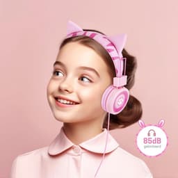 StayPowered Kinderhoofdtelefoon - Perfect voor Jonge Avonturiers - Schattig Design - Stereo Geluid - Ingebouwde Microfoon - Instelbaar en Opvouwbaar - Universele Compatibiliteit - Zacht Gevoerd - Roze - Levering Sneller dan Aangegeven! — thumbnail 3