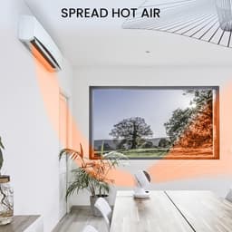 Tafelventilator krachtig compact 11m² bereik 15m oscillatie verticaal kantelen keuken - PCF-SM12 - Wit. Tafelventilator — thumbnail 3