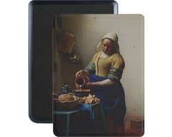 Lunso - Geschikt voor Kobo Nia hoes (6 inch) - Vegan Saffiano Leren sleep cover - Vermeer Melkmeisje