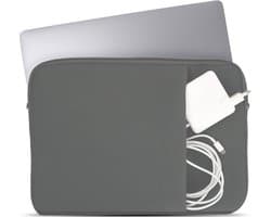 Coverzs Laptophoes 15 6 inch & 17 inch (grijs) - Laptoptas dames / heren geschikt voor o.a. 15 6 inch laptop en 17 Inch laptop - Geschikt voor Macbook - Laptop hoes met ritssluiting - waterafstotende hoes