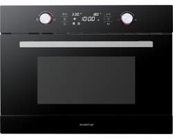 Inventum IMC6044GK - Inbouw combi-oven - Hetelucht - Magnetron - Grill - 44 liter - 45 cm hoog - Tot 230 graden - Zwart/RVS — thumbnail 1