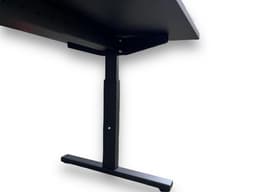 Instelbaar bureau (in hoogte verstelbaar) - zwart blad - zwart onderstel - 200 x 80 - NIEUW - height adjustable desk - gaming desk - computertafel - thuiswerken — thumbnail 3