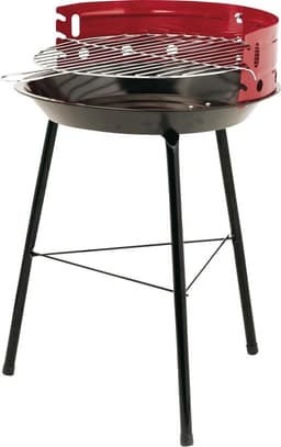 Houtskoolbarbecue Ø36 cm | Verstelbare Grill BBQ | Halfopen | BBQ | Zwart / Rood — thumbnail 2