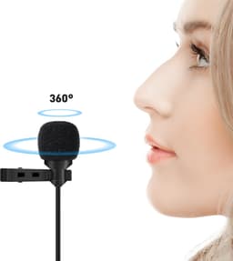 Microfoon met USB C Aansluiting met Lavalier Lapel Clip - Mic Recording - 150 cm Label Lengte — thumbnail 3