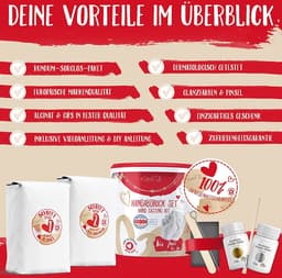GipsME 3D-handafdrukset voor paren met kleuren zilver + goud, Made in Germany, jubileumcadeau voor hem en haar, partnergeschenken, gepersonaliseerde cadeaus voor bruiloft, Valentijnsdag — thumbnail 3