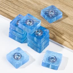 FSW-Products - 4 Stuks - Rubberen Voetjes - Onderzetters - Vierkant - Rubber Dopje - Meubelonderzetter - Trillingsdemper - Anti Slip - 22x22mm - Transparant — thumbnail 3