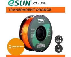 eSun - eTPU-95A Filament, 1.75mm, Transparent Orange - 1kg