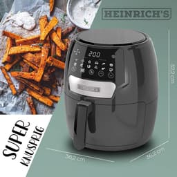 Heinrichs HFR 8212 - Airfryer - Heteluchtfriteuse - 3.7 liter - digitaal — thumbnail 4