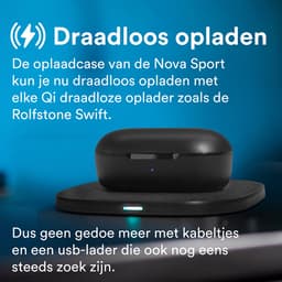 Rolfstone Nova Sport - Volledig Draadloze Oordopjes – Zweet- en regenbestendig - EXTRA BASS - USB-C - Touch - Wingtips - Sport oortjes - Bluetooth oordopjes - Blijven altijd zitten - Qi Draadloos opladen - 7u op 1 lading — thumbnail 5