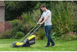RYOBI ONE+ Pack 18V Cordless Grasmaaier + Trimmer RLM1833BLT1825M : Grasmaaier RLM18X33B40 en Trimmer OLT1825M (incl. 1x4.0Ah accu) — thumbnail 4