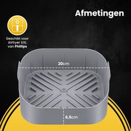 PROKING XXL Airfryer Siliconen Bakje – Accessoires – Airfryer Bakvorm – Mandje – Hittebestendig – BPA Vrij — thumbnail 7