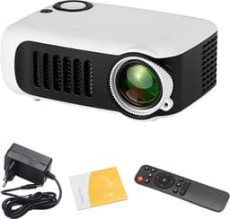 Draagbare Mini Beamer Projector – Full HD 1080P LED Beamer met 4K Ondersteuning voor Thuisbioscoop, Films en Gaming-Wit — thumbnail 1