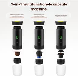 DnA® Draagbare Koffiemachine - Blender To Go - Draagbare Blender - Wit - ‎27cm x 9cm x 9cm — thumbnail 3