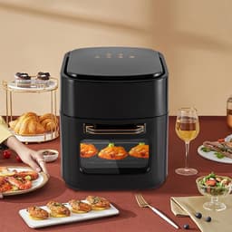 EAFC Airfryer - 11L Grote Capaciteit XXL - PFAS Vrij - programma's - Instelbare temperatuur - 1400 Watt - Tot 6-7 Personen - Zwart — thumbnail 3