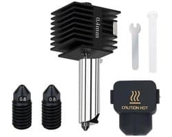Hotend Upgrade Set voor 3D-printer A1 Mini/A1 - Inclusief Gehard Stalen Nozzles (0.4, 0.6, 0.8mm) en Siliconen Sok