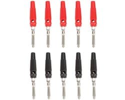 Stekker set van 10, 4 mm, koper, luidspreker aansluiting, test punt, audiokabel accessoire.