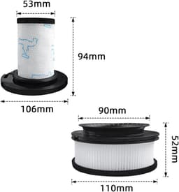 Filter - 4-pack - geschikt voor Rowenta X-Force Flex 11.60 12.60 14.60 15.60 Animal RH9878 RH9898 RH9958 RH99F1 stofzuiger, 2 pre-motorfilters + 2 post-motorfilters, vervanging ZR009007 ZR009008 — thumbnail 2