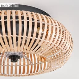 Plafondventilator met Verlichting Zwart Bamboe 50cm - Inclusief Afstandsbediening — thumbnail 5