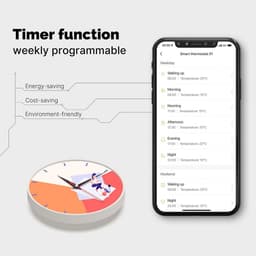 Slimme Wifi Thermostaat voor CV-Ketel - Programmeerbaar, Temperatuur & Vochtigheid - Werkt met App en Spraakassistenten — thumbnail 5