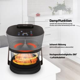 Heteluchtfriteuse met Stoomfunctie en Glazen Mand 4.5L — thumbnail 3