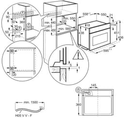 AEG NKK9N821T - 9000 Serie - inbouw combi-oven (45 cm) — thumbnail 3