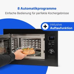 Inbouwmcirogolfoven met Grillfunctie - Zwart — thumbnail 3