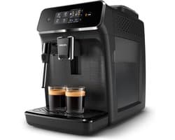 Philips 2200 Series - Espressomachine - 2 Soorten Koffie & Heet water - Melkopschuimer voor Cappuccino - Keramische molen - Volautomatisch - Zwart - Koffiemachine met bonen - EP2220/10 — thumbnail 1