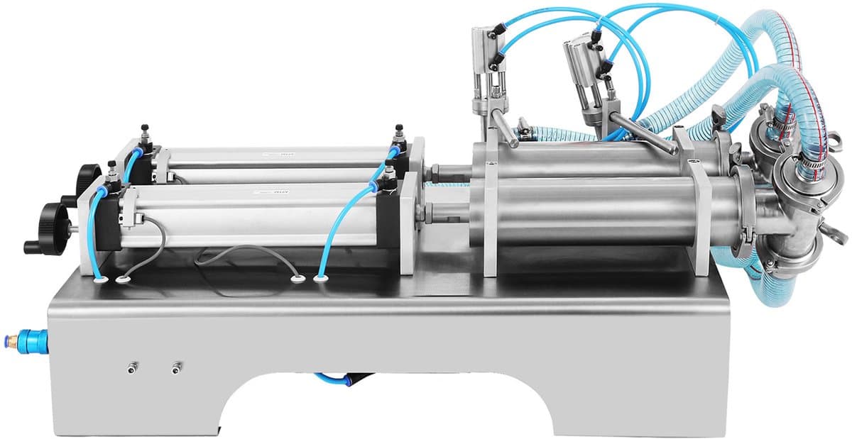Dubbele Buis Pneumatische Vulmachine 100-1000ml voor Vloeistoffen en Sappen — afbeelding 1
