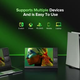 UPERFECT T05 15.6" FHD Portable Monitor 1080P IPS 60Hz Draagbaar monitor with stand with Dual USB-C/HDMI & Speakers, for Laptop/Switch/MacBook — thumbnail 2