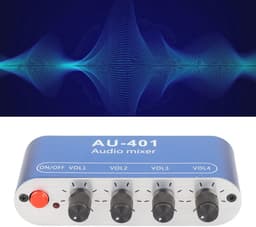 Mini 4-kanaals Stereo Mixer met Volume-aanpassing en 3.5mm Uitgang voor Laptop en Hoofdtelefoon — thumbnail 3