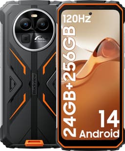 Blackview BV8100 24GB+256GB Outdoor Smartphone 4G LTE- Waterdicht IP68 - MTK G99 Android 14 - 6.5" FHD+ 50MP+32MP - 8800mAh 45W NFC/OTG/GPS/FM Oranje — thumbnail 1