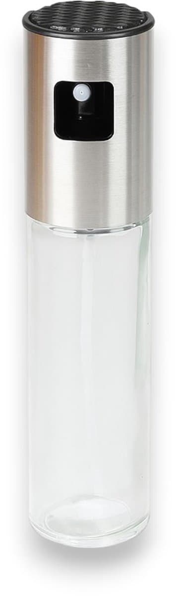 Olijfolie Sprayer – (100 ml) – RVS/glas navulbare oliedispenser – fijne nevel voor salade, airfryer & barbecue — afbeelding 1