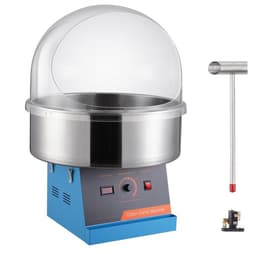 Suikerspinmachine - Elektrisch - 1000 W - Commercieel - Met Deksel - RVS Kom - Inclusief Suikerlepel - Blauw — thumbnail 1