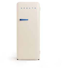 CREATE - Koelkast in retrostijl - Gebroken wit - Handvat Kobaltblauw - FRIDGE RETRO 281L — thumbnail 1