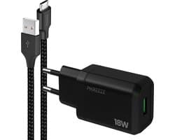Phreeze usb oplader 15w - Usb naar micro usb kabel 1 meter - 5v 3a usb adapter voor smartphone ereader controller met micro usb poort