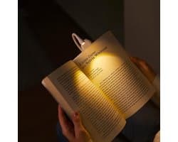 Universele, oplaadbare leeslamp met warm witte LED-clip voor leesbedden, leeslamp met instelbare helderheid, oogvriendelijk (wit) voor gebruik 's nachts.