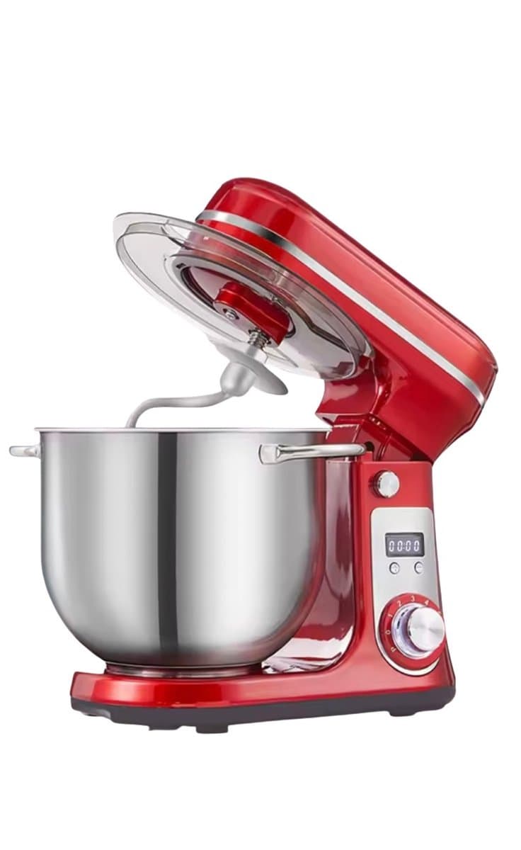 Vedder House - Keukenmachine - Rood - 6 liter - 1200 Watt - Keukenmixer - 6 snelheden - Vaatwasserbestendig — afbeelding 1