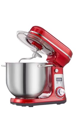 Vedder House - Keukenmachine - Rood - 6 liter - 1200 Watt - Keukenmixer - 6 snelheden - Vaatwasserbestendig — thumbnail 1