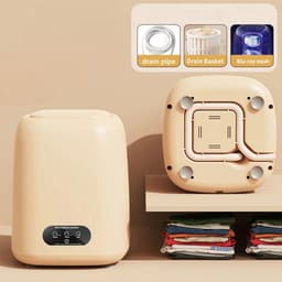 Kleine wasmachine, Geschikt voor het wassen van ondergoed en kinderkleding, mini volautomatische draagbare wasmachine met centrifugefunctie. — thumbnail 3