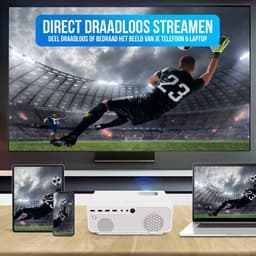 Strex Beamer - 1080P Full HD - 15000 Lumen - Draadloos Streamen - WiFi - Bluetooth - Mini Beamer - Projector — thumbnail 5