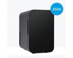 Mini koelkast 6 liter – Voor cosmetica, snacks & drinken – 12V/230V – Koel-/warmfunctie – Zwart